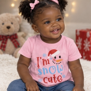 Baby Girl Christmas Shirt - I'm Snow Cute 12-18M