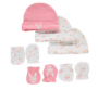6 Piece Hats & Mittens Set - Bunny