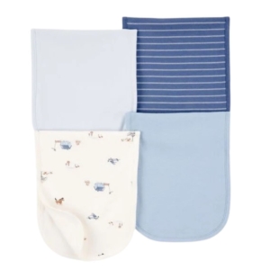 Carter's Baby Boy 4 Pack Burpcloths - Blue