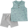 Carter's Baby Boy 2 Piece Set - Teal Grey - 6M