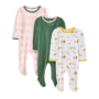 Baby Girl Sleepers - Forest 0-3M - 0-3M, Pink