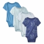 4 Pack Baby Boy Onesies - Blue 0-3M