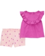 Carter’s Baby Girl 2 Piece Outfit - Pink Berry - 9M & 18M - 9M