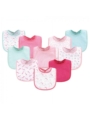 10 Pack Baby Bibs - Elephant Hearts