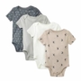 4 Pack Unisex Onesies - Neutral 0-3M