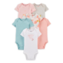 Carter's 6 Pack Baby Girl Onesies - 'Mommy Loves Me' - 0-3M