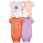 Carter's 5 Pack Baby Girl Onesies - 'So Very Cute' - 9M