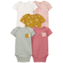 Carter's 5 Pack Baby Girl Onesies - Bee, Koala - 9M