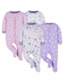 Gerber Baby Girl 4 Pack Sleepers - Purple - New Born