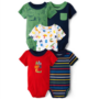 5 Pack Baby Boy Onesies - ABC - 9-12M