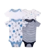 4 Pack Baby Boy Onesies - Blue - 12M