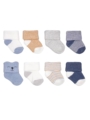 Carters 8 pack socks - 0-3M Solid & Stripes