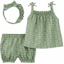 Carter's Baby Girl 3 Piece Outfit - Green 3M