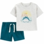 Carter's Baby Boy 2 Piece Outfit - Dino - 6M & 18M - 6M