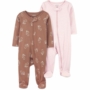Carter's Baby Girl 2 Pack Sleepers - Ray of Sunshine - New Born & 3M - 3M