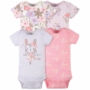 Gerber 4 Pack Baby Girl Onesies - Ballerina 3-6M