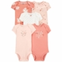 Carter's 5 Pack Baby Girl Onesies - Smiles and Sunshine 6M & 9M - 9M