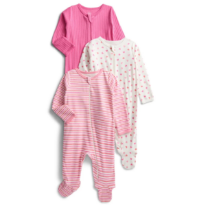 3 Pack Sleepers - Pink New Born
