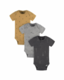 Gerber 3 Pack Onesies - Grey 0-3M & 3-6M - 3-6M