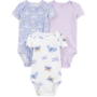 Carter's 3 Pack Baby Girl Onesies - Butterfly - New Born & 3M - 3M